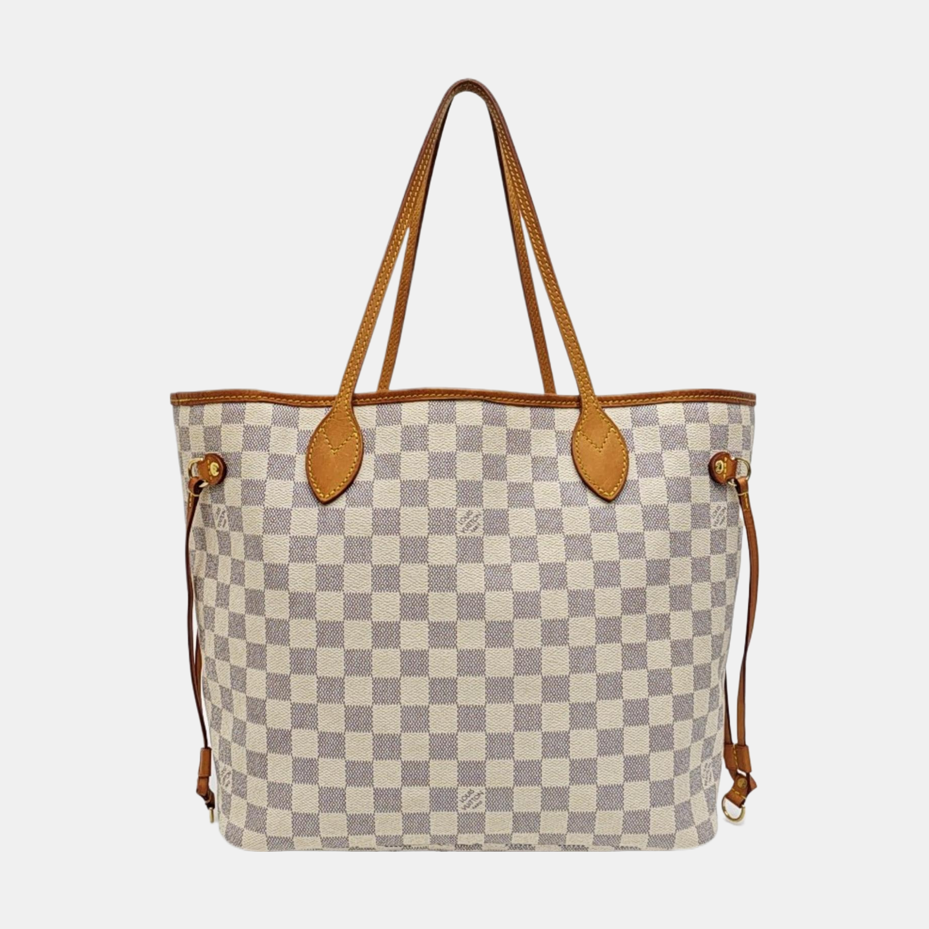 NEVERFULL MM Damier Azur Coated Canvas Beige