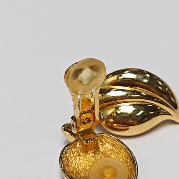 Metal Gold Clip On Earrings