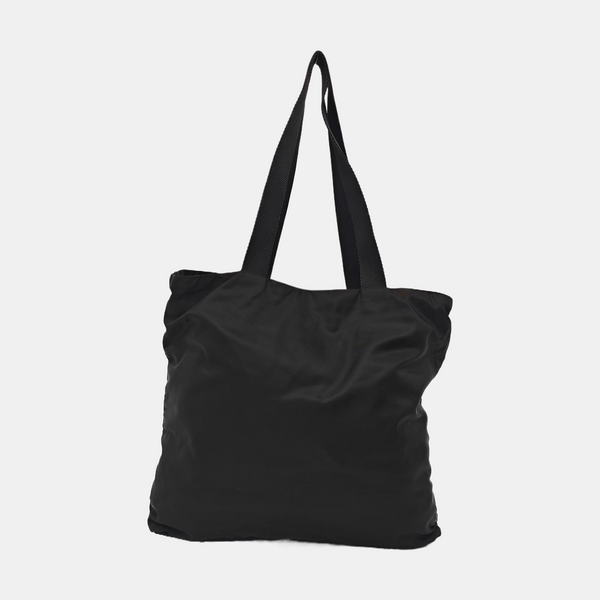 Nylon Top Handle Bag Black