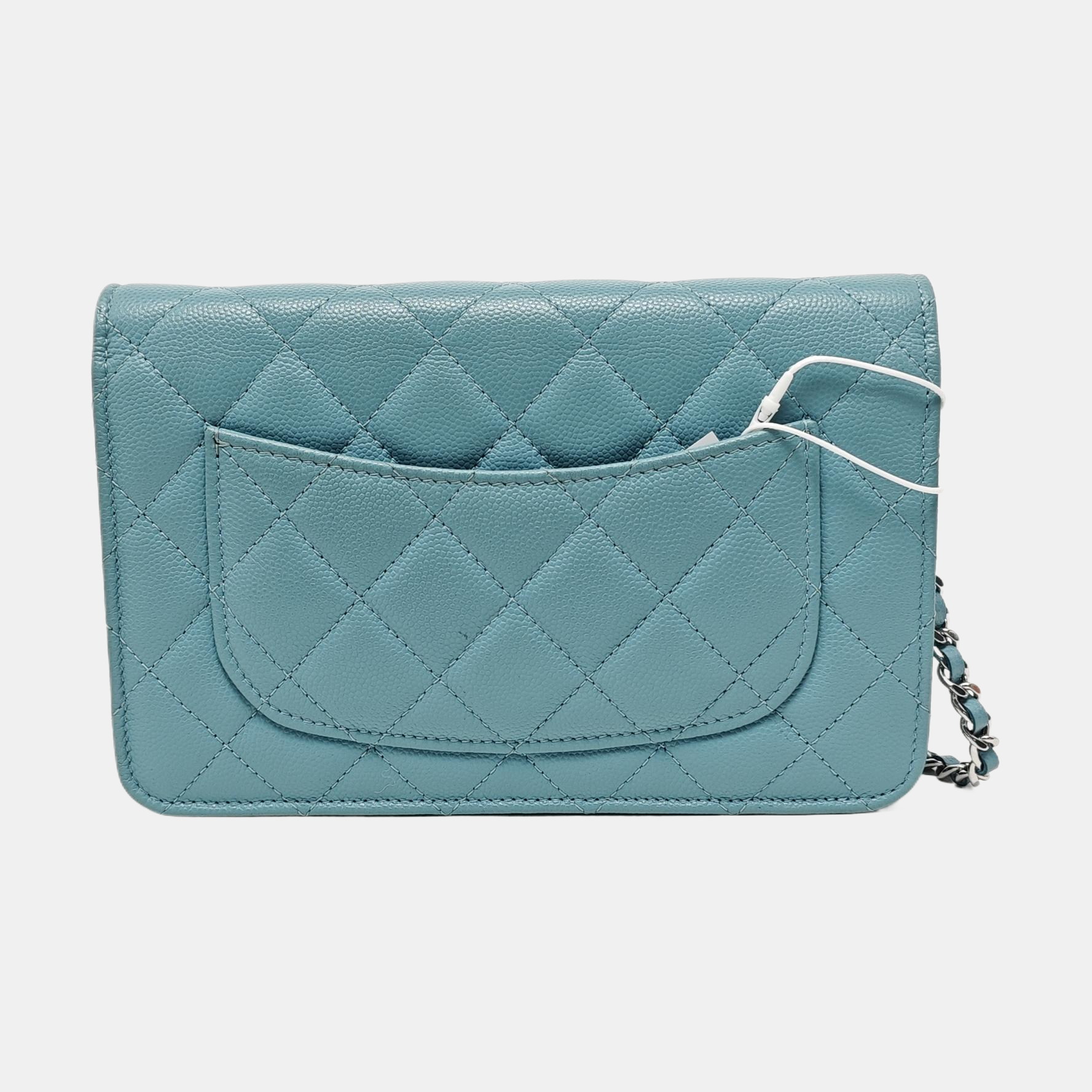 CHANEL 19 Small Quilted Grained Calfskin Blue