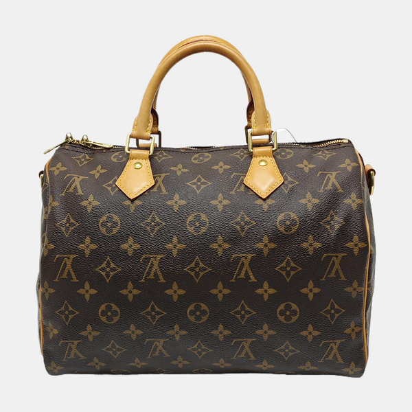 SPEEDY 30 Monogram Coated Canvas Brown