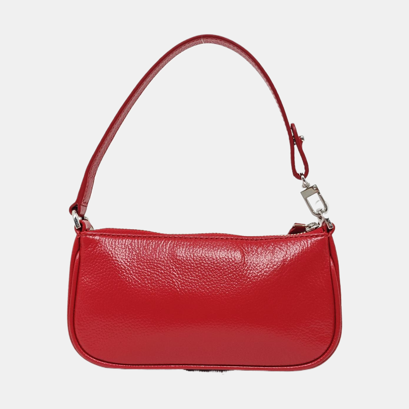Leather Top Handle Bag Red