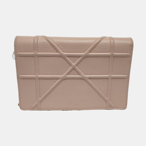 Authenticated pre-owned  Diorama Cannage Calfskin Pink - Crossbody Bag at Looply