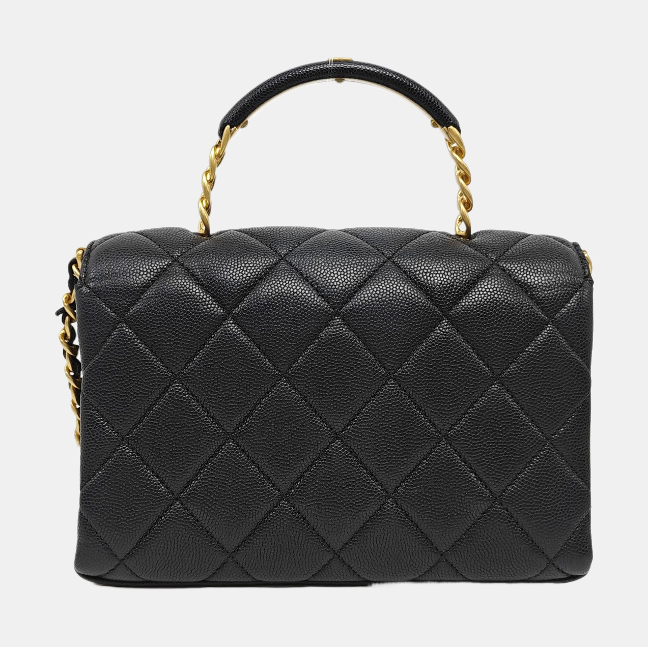 Carry Me Mini Quilted Grained Calfskin Black