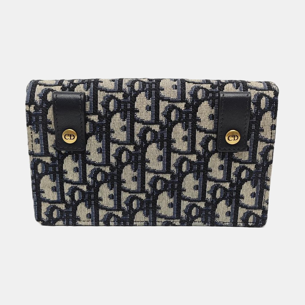 Saddle Mini Oblique Canvas Blue
