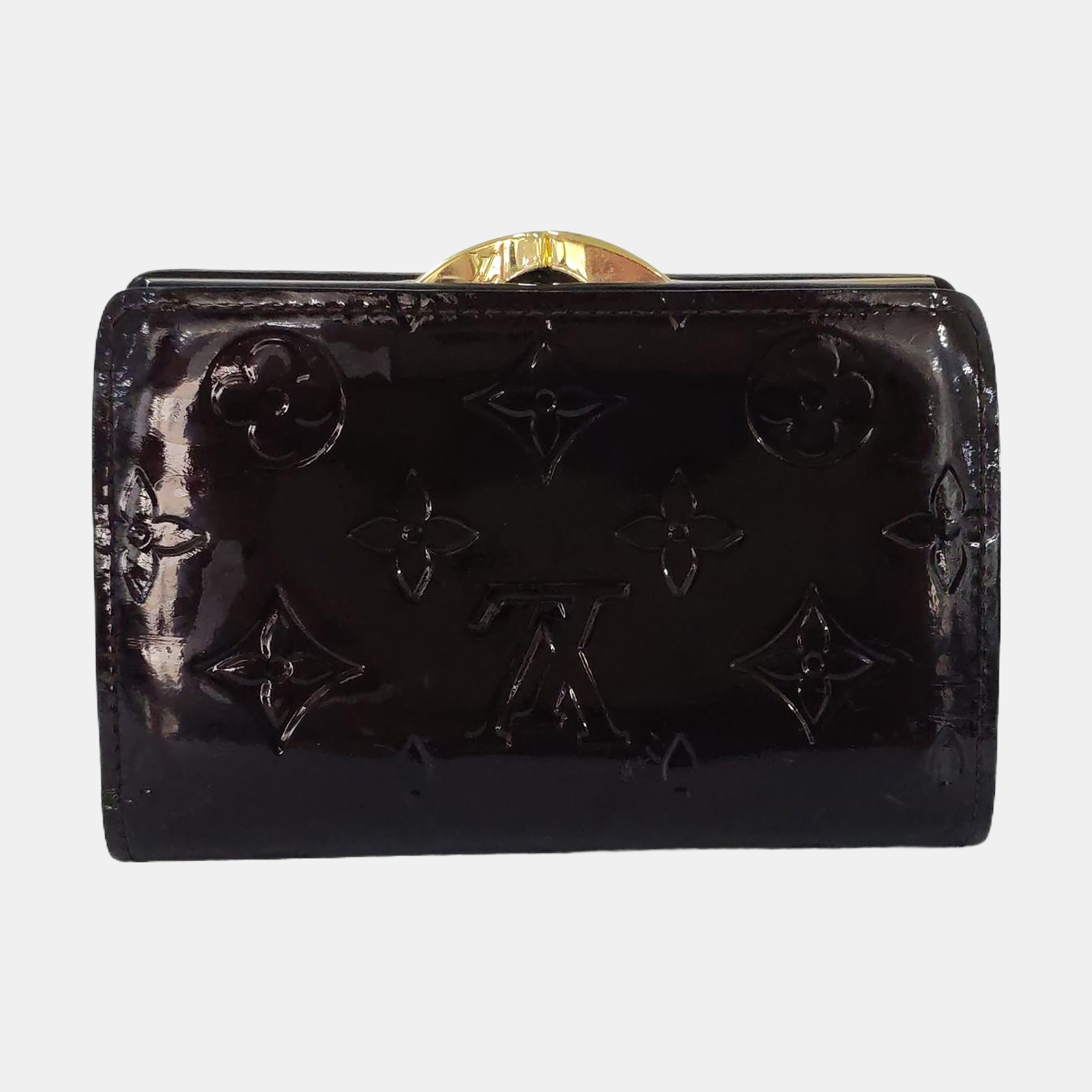 VIENNOIS Monogram Patent Leather Red Wallet
