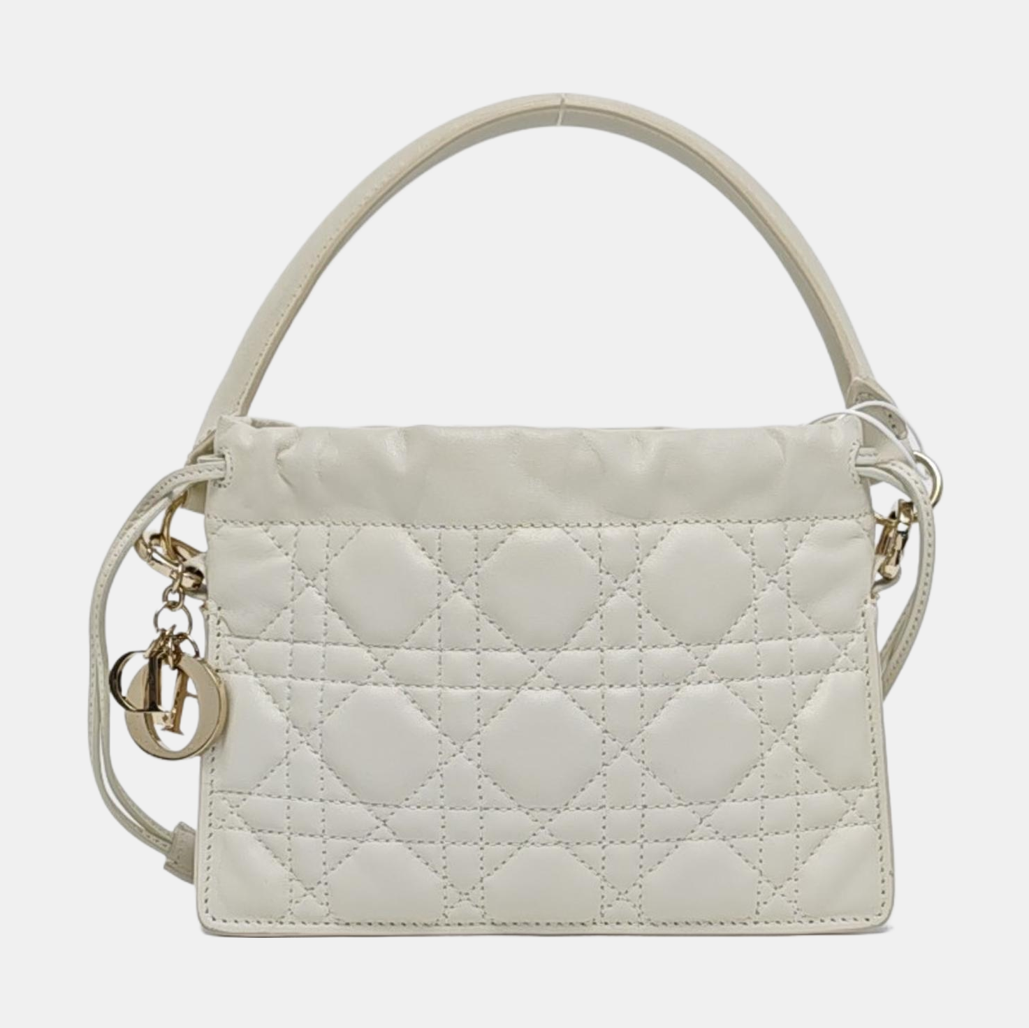 Lady Dior Milly Mini Cannage Lambskin White