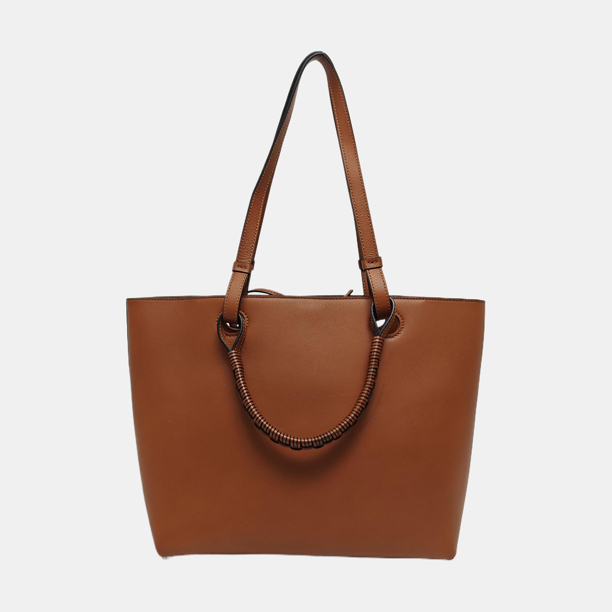 Calfskin Tote Bag Small Brown