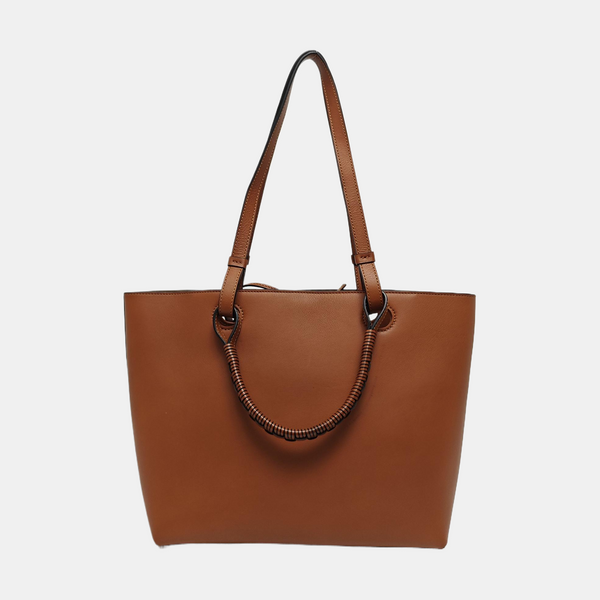 Calfskin Tote Bag Small Brown