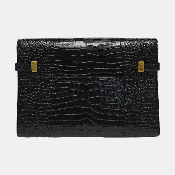 MANHATTAN Medium Calfskin Black