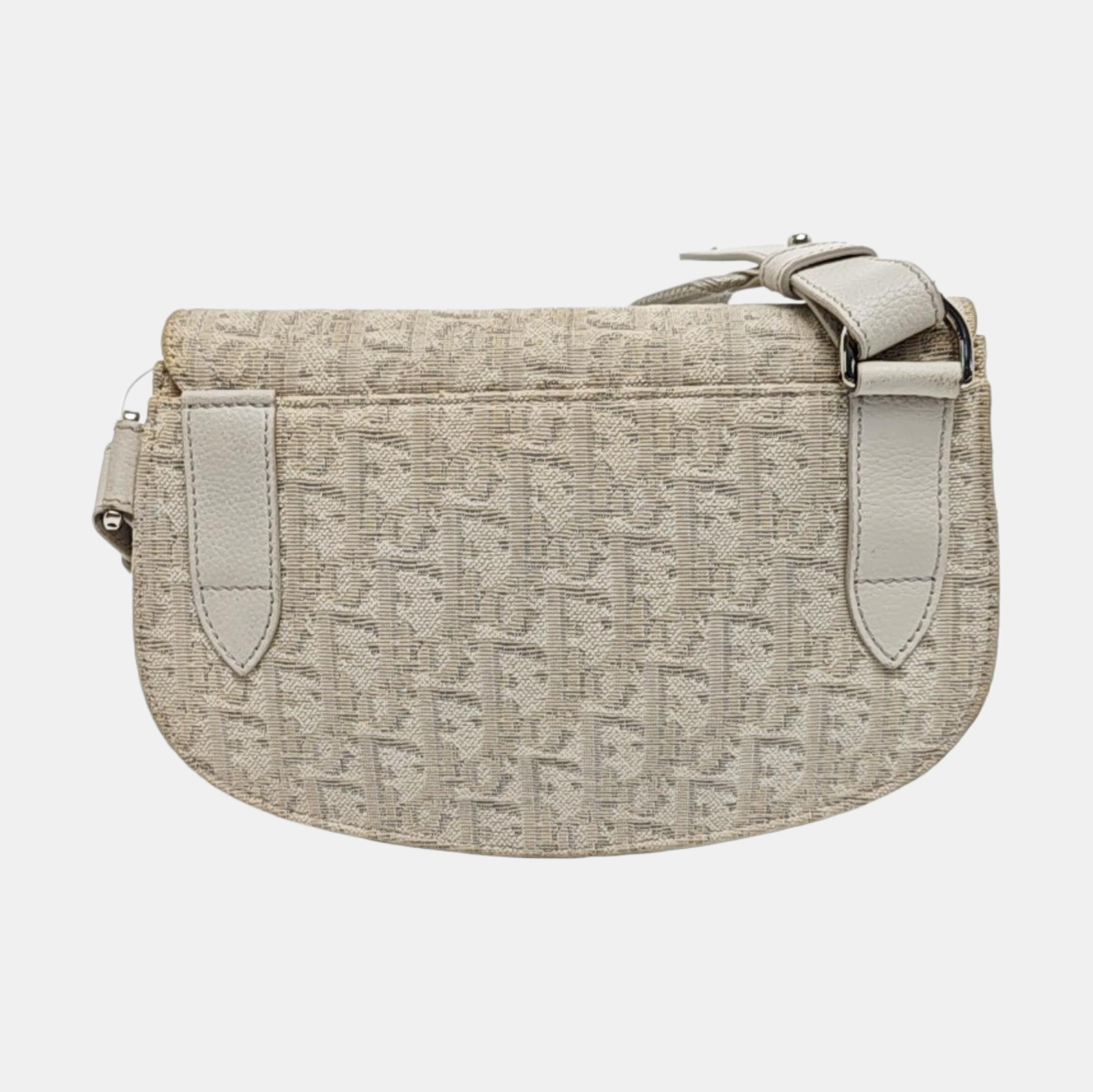 Saddle Medium Oblique Canvas Beige
