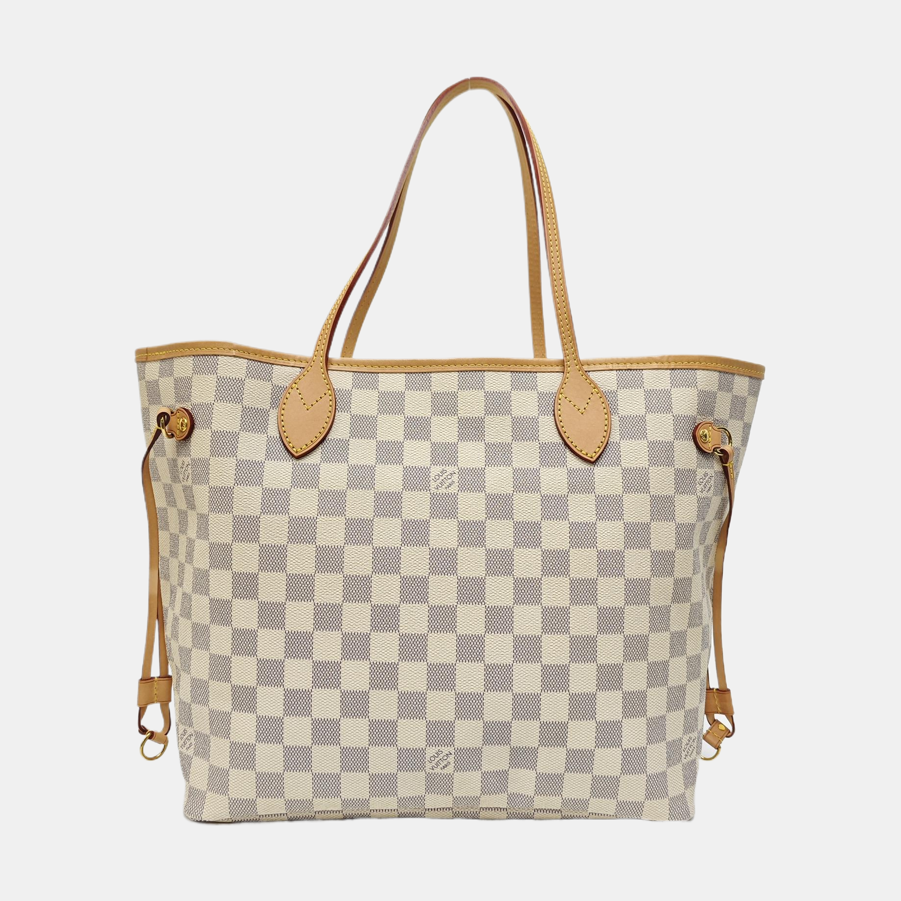 NEVERFULL MM Damier Azur Coated Canvas Beige