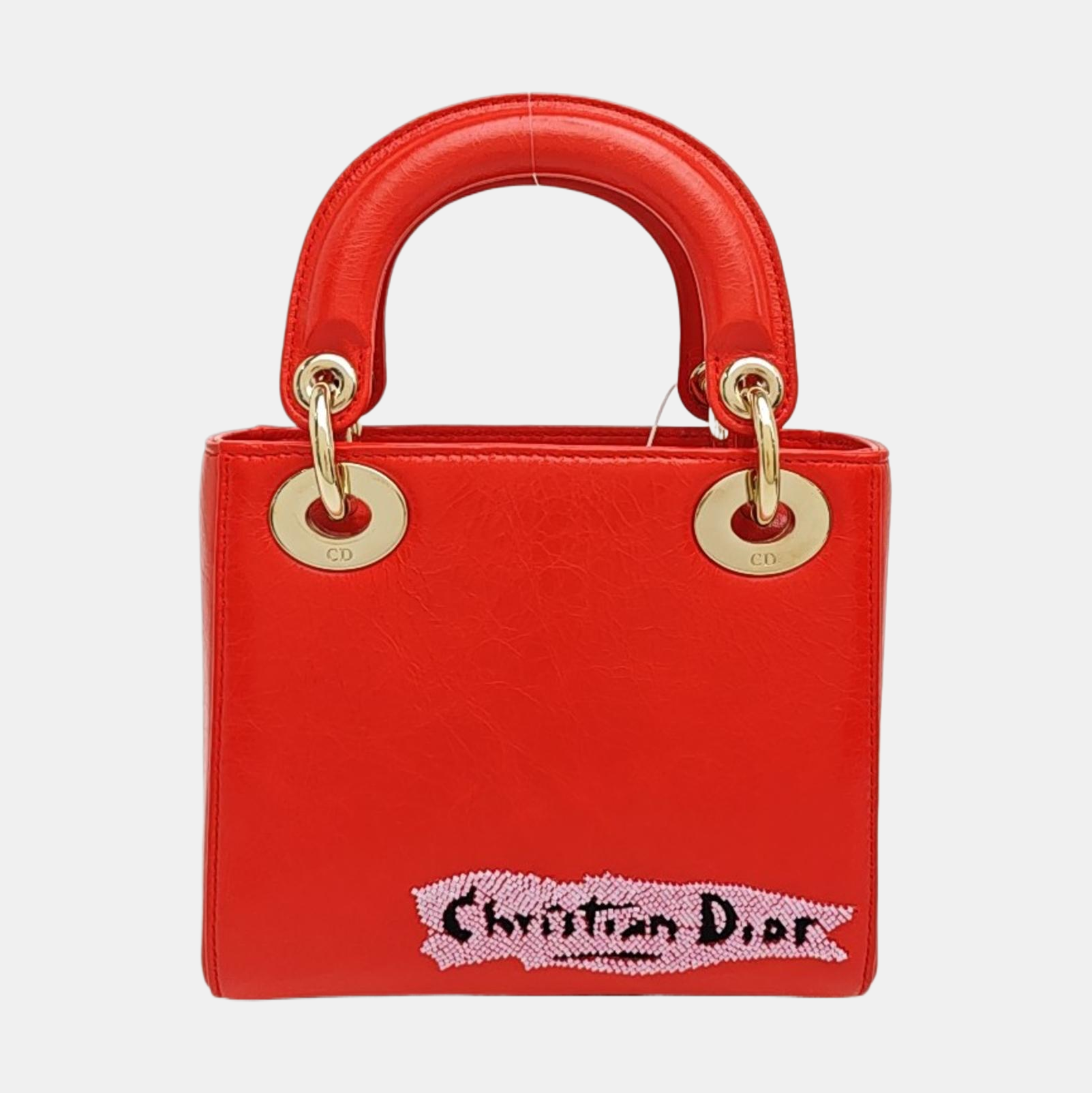 Lady Dior Mini Lambskin Red