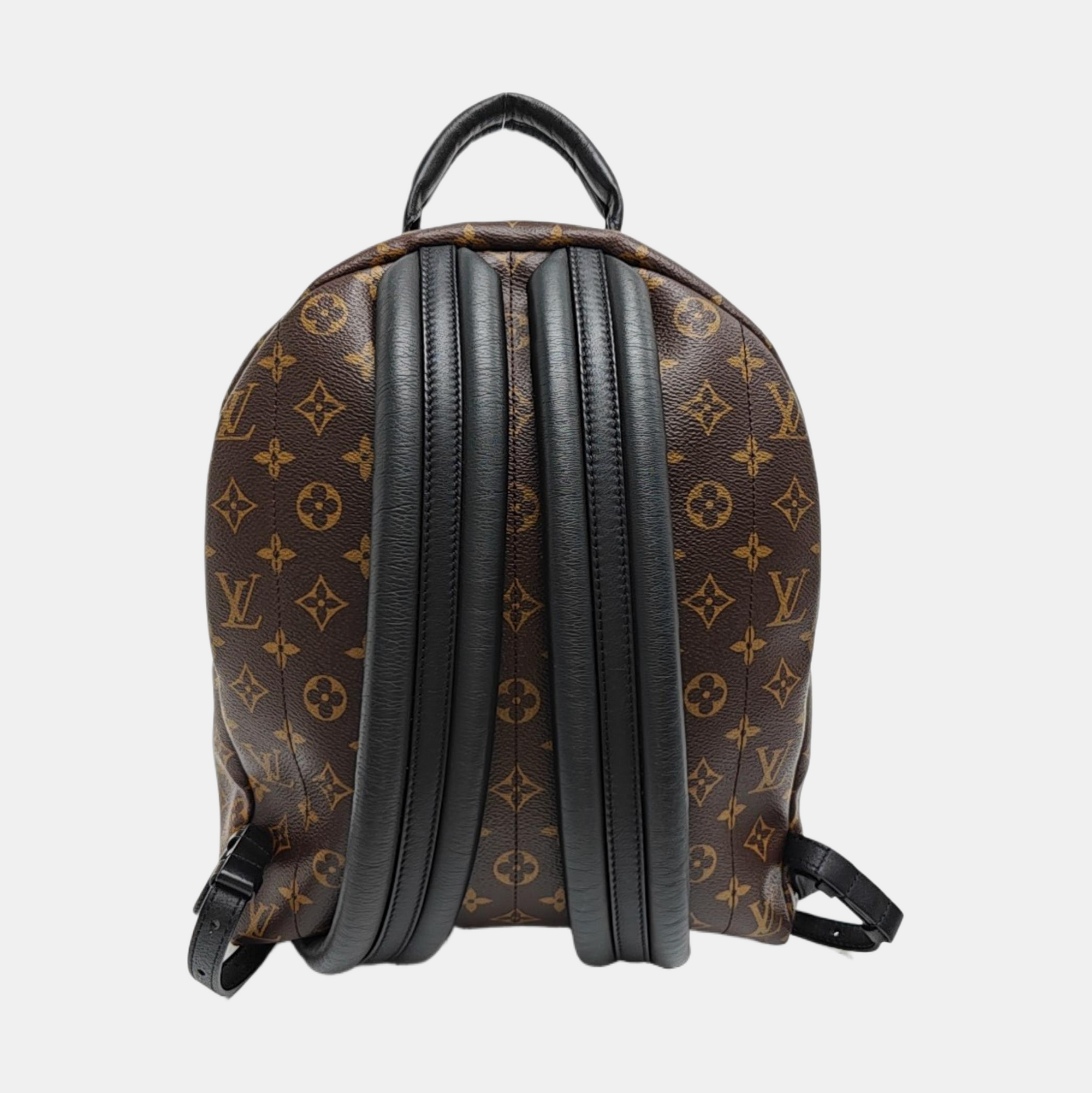 Monogram Coated Canvas Backpack Brown