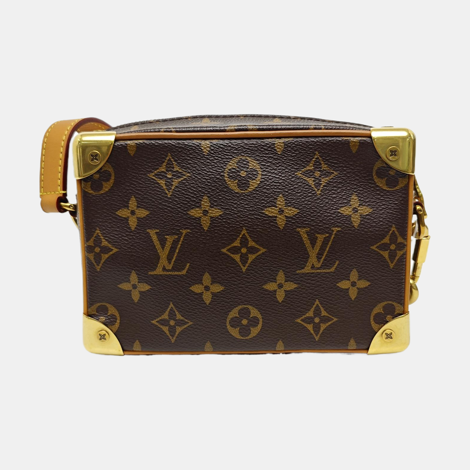 SOFT TRUNK Mini Monogram Coated Canvas Brown