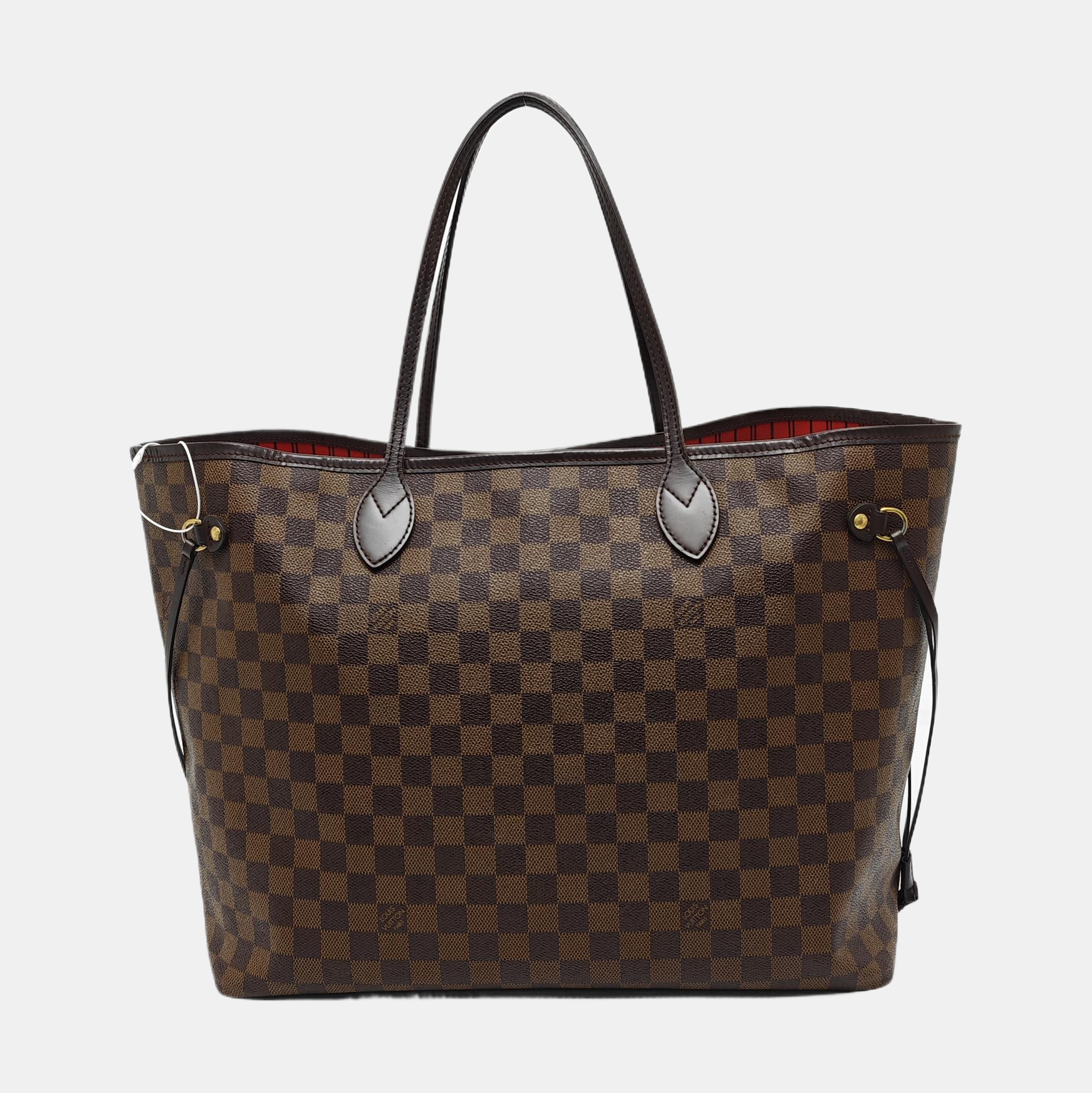NEVERFULL GM Damier Ebene Coated Canvas Brown
