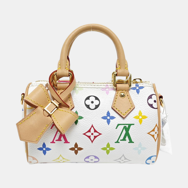 LV × TM SPEEDY Nano Monogram Coated Canvas White