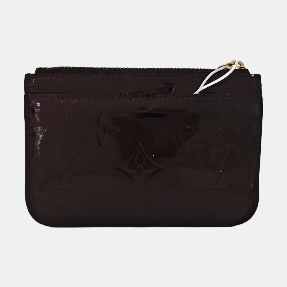 Patent Leather Card Holder Red