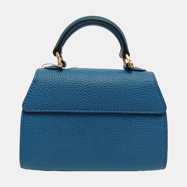 Calfskin Shoulder Bag Mini Blue