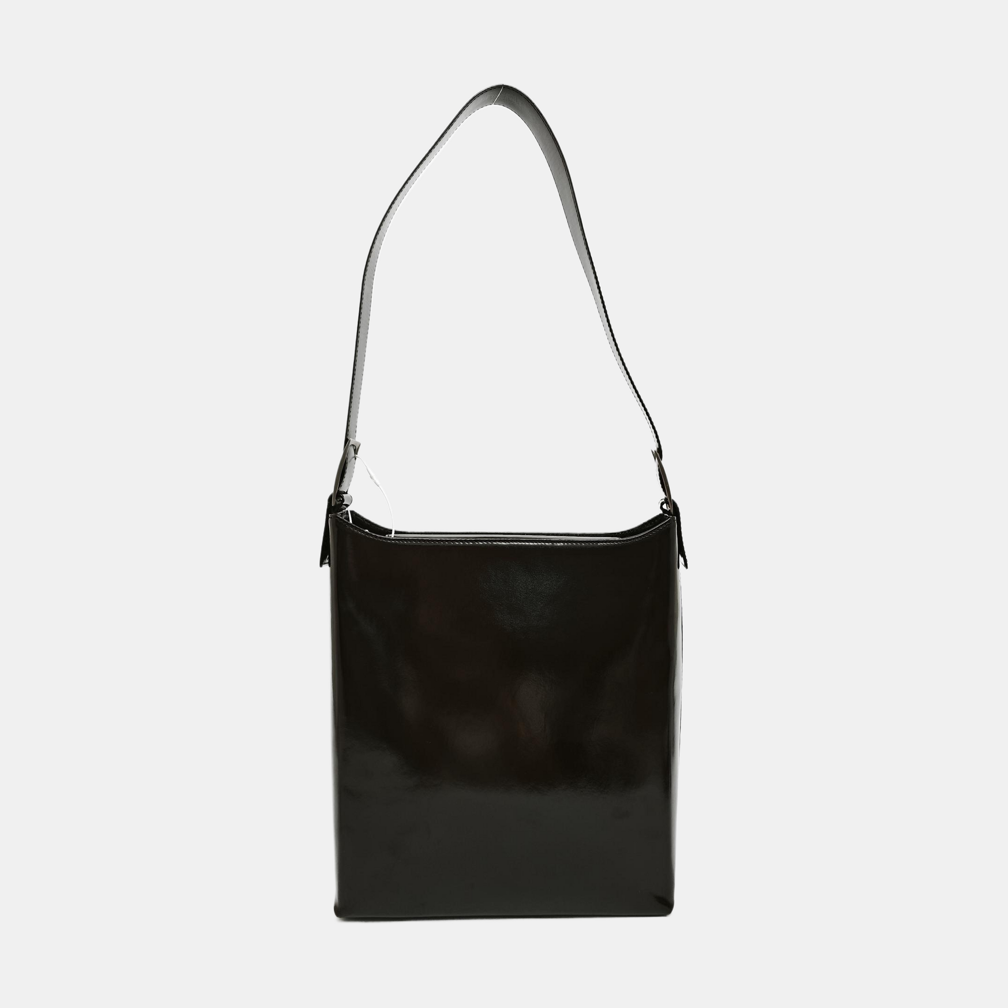 Patent Leather Shoulder Bag Brown