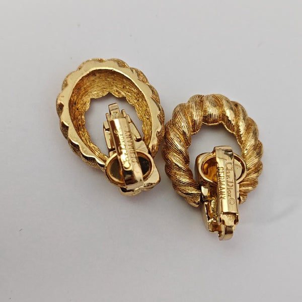 Metal Gold Clip On Earrings