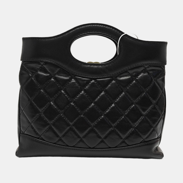 CHANEL 31 Mini Quilted Calfskin Black