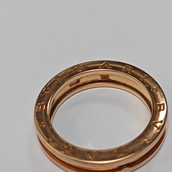 B.ZERO1 18k Rose Gold Ring EU 56
