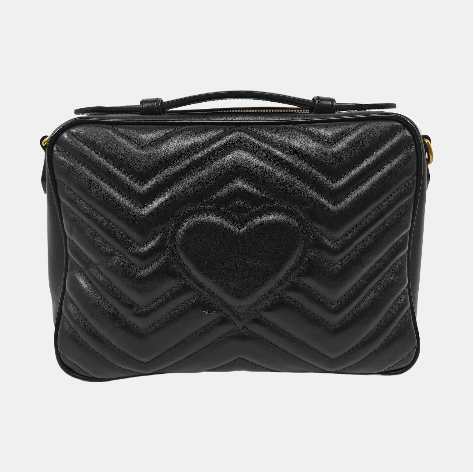 GG Marmont Medium Quilted Calfskin Black