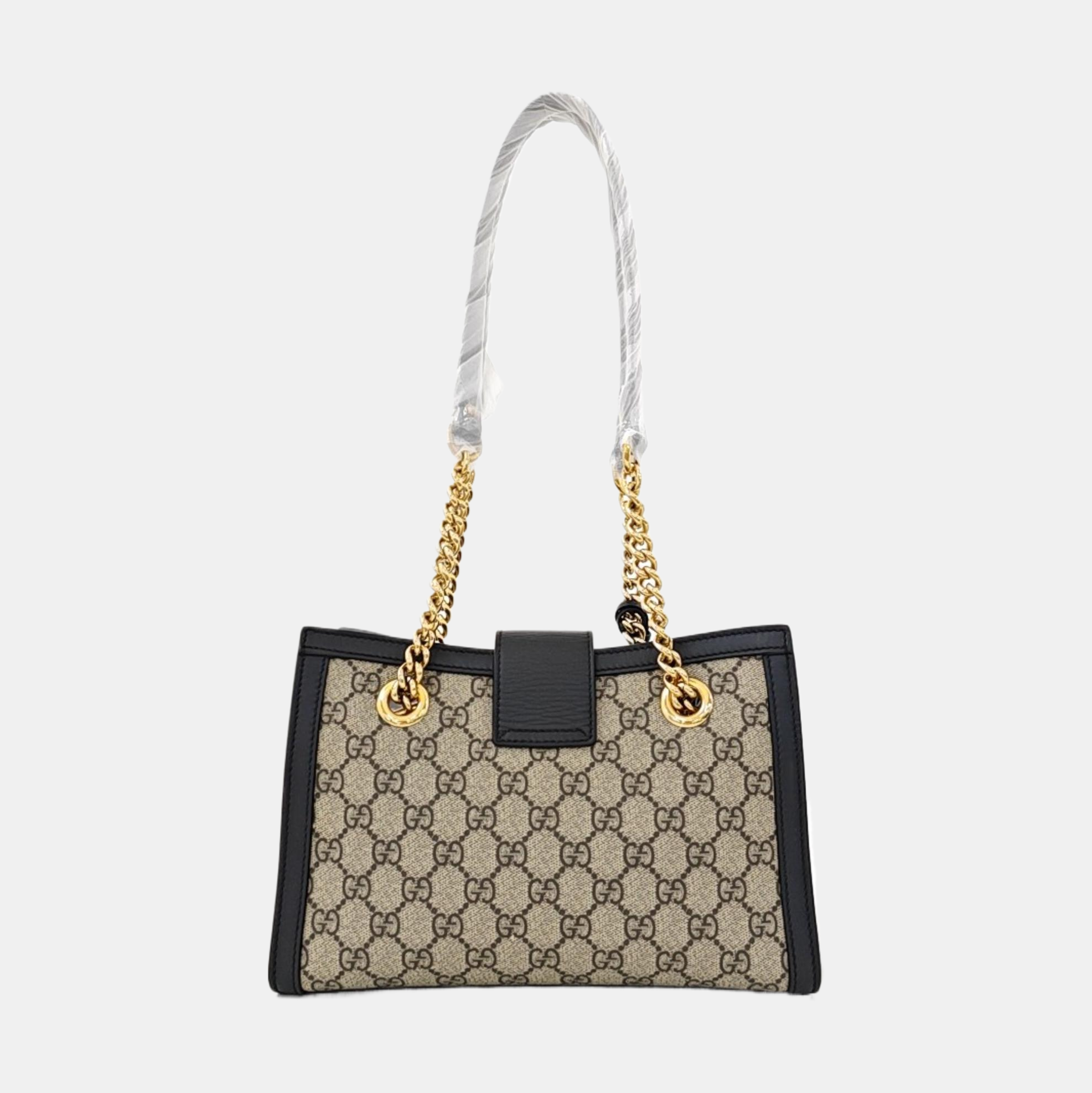 Padlock Small Monogram Coated Canvas Beige