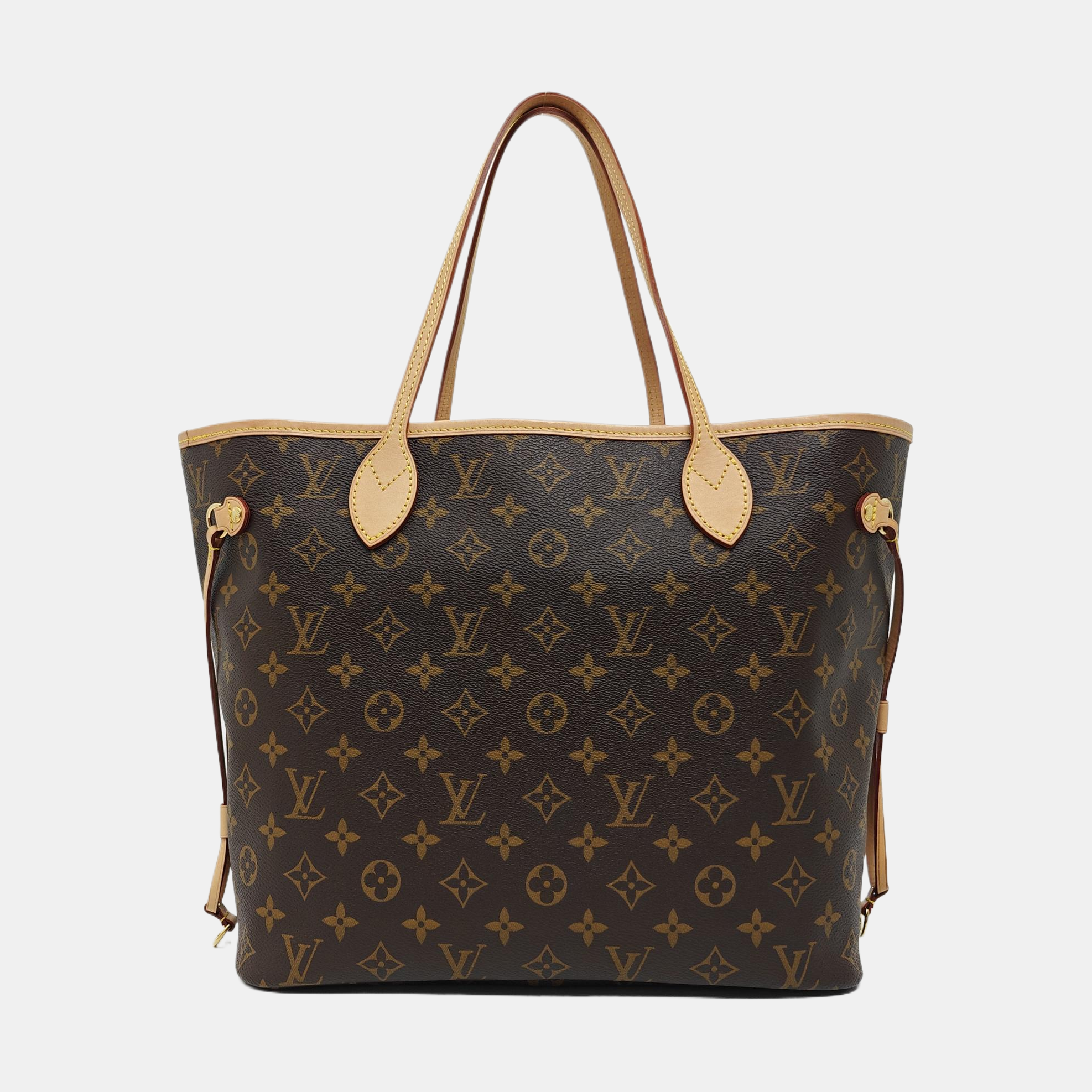 NEVERFULL MM Monogram Coated Canvas Brown