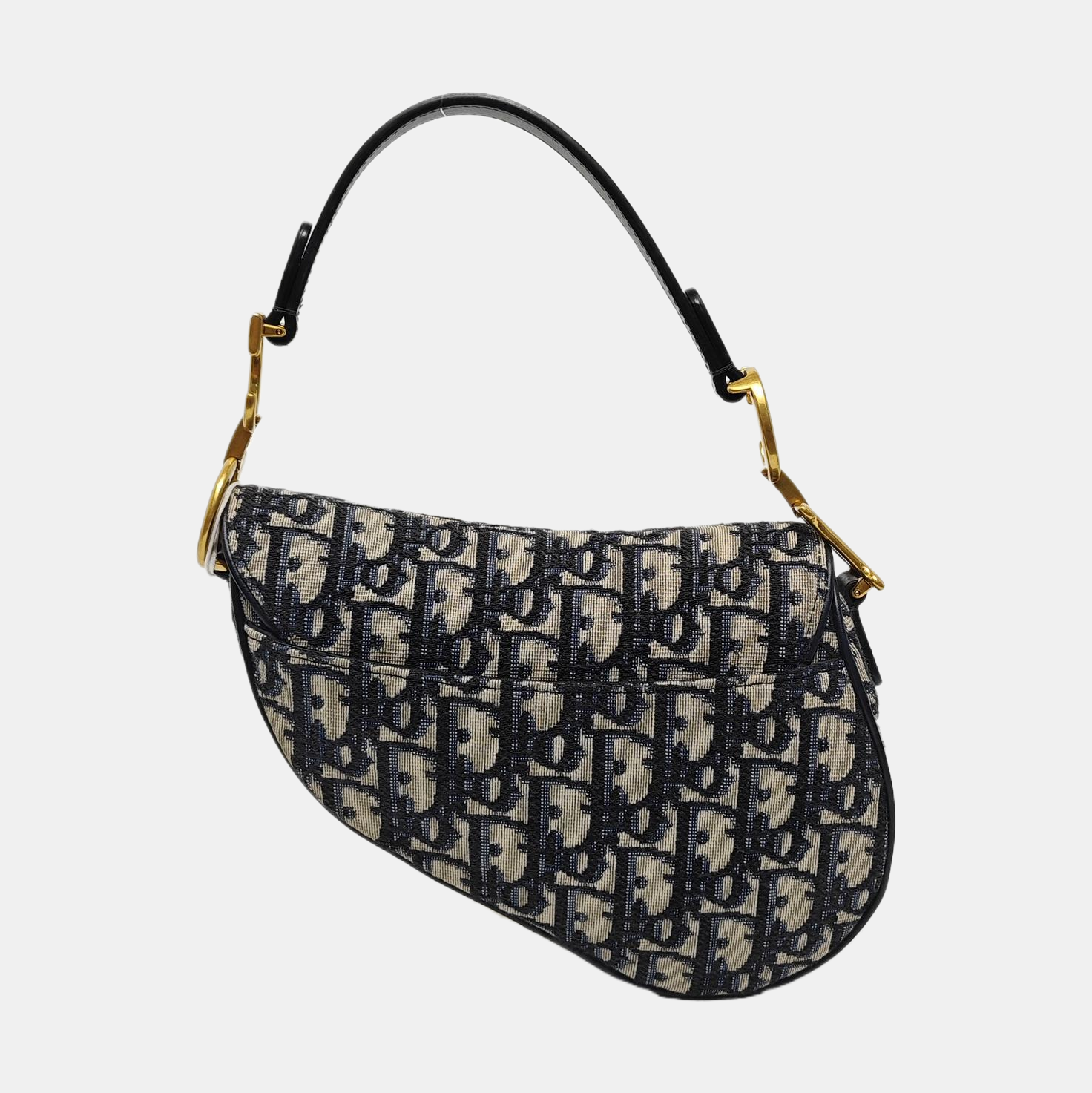 Authenticated pre-owned  Saddle Mini Monogram Canvas Blue - Top Handle Bag at Looply