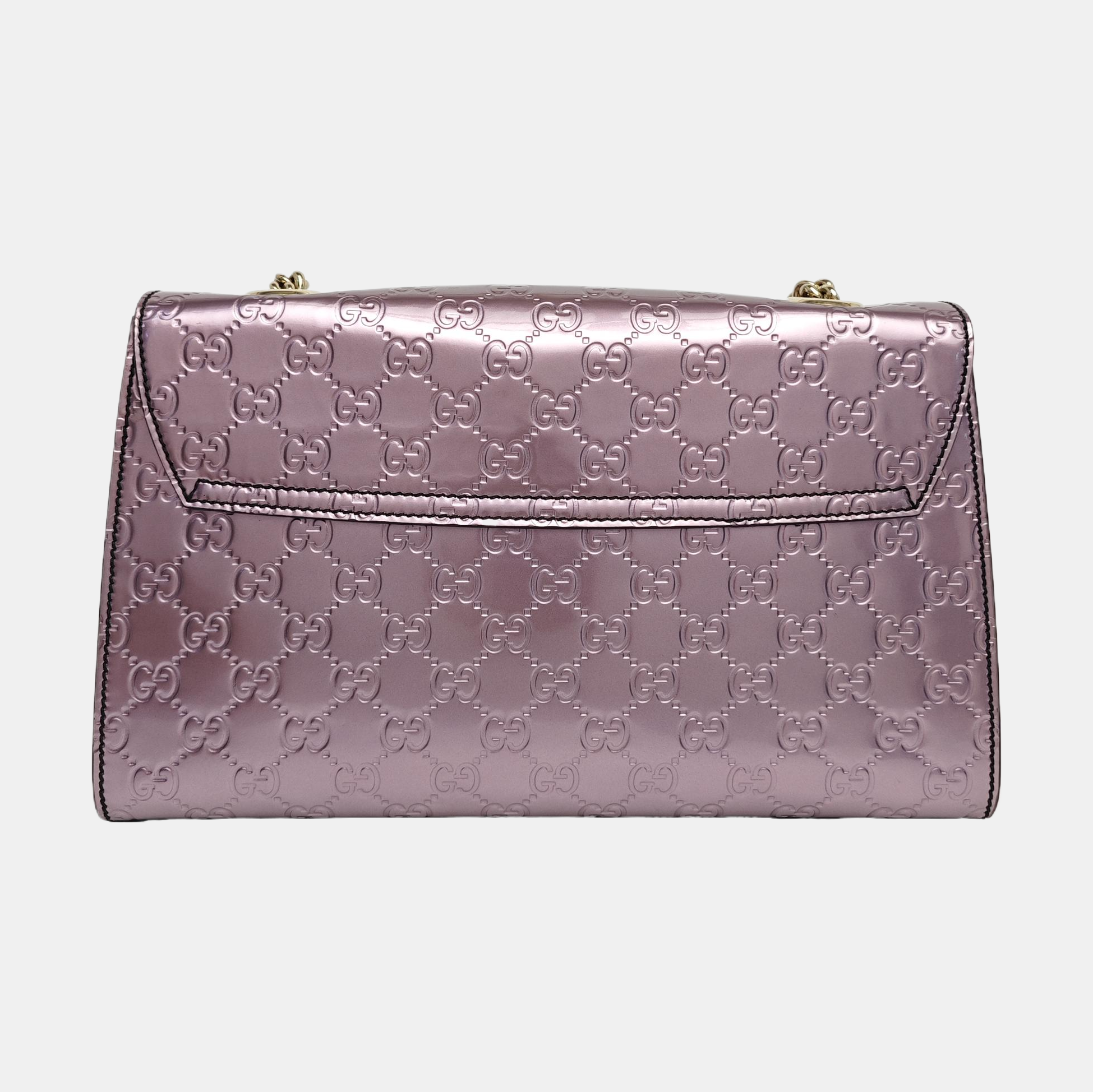 Emily Chain Monogram Calfskin Pink
