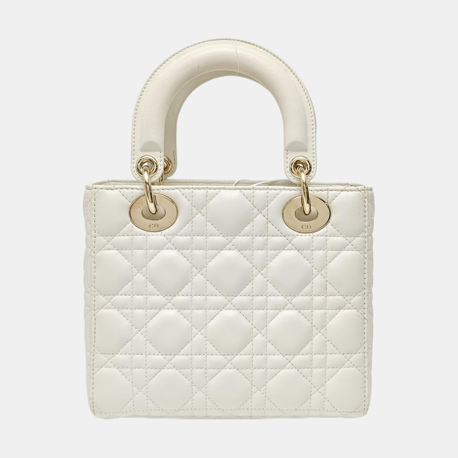 Lady Dior Small Cannage Lambskin White