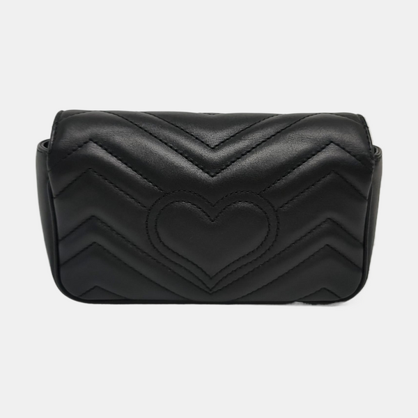 GG Marmont Mini Quilted Calfskin Black