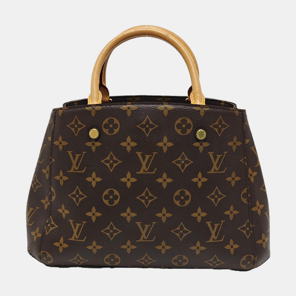 MONTAIGNE BB Monogram Coated Canvas Brown