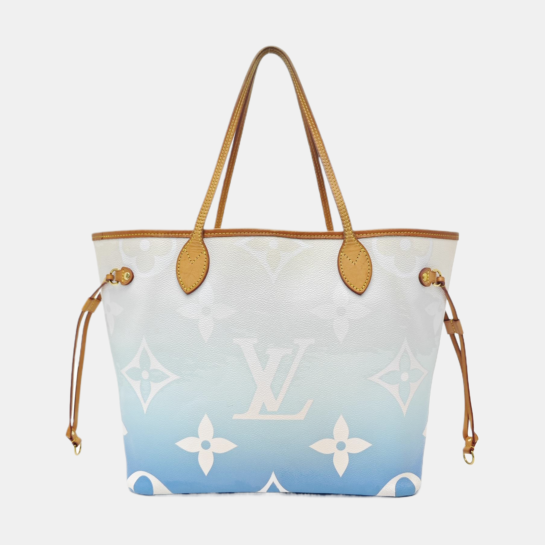 NEVERFULL MM Monogram Coated Canvas Blue