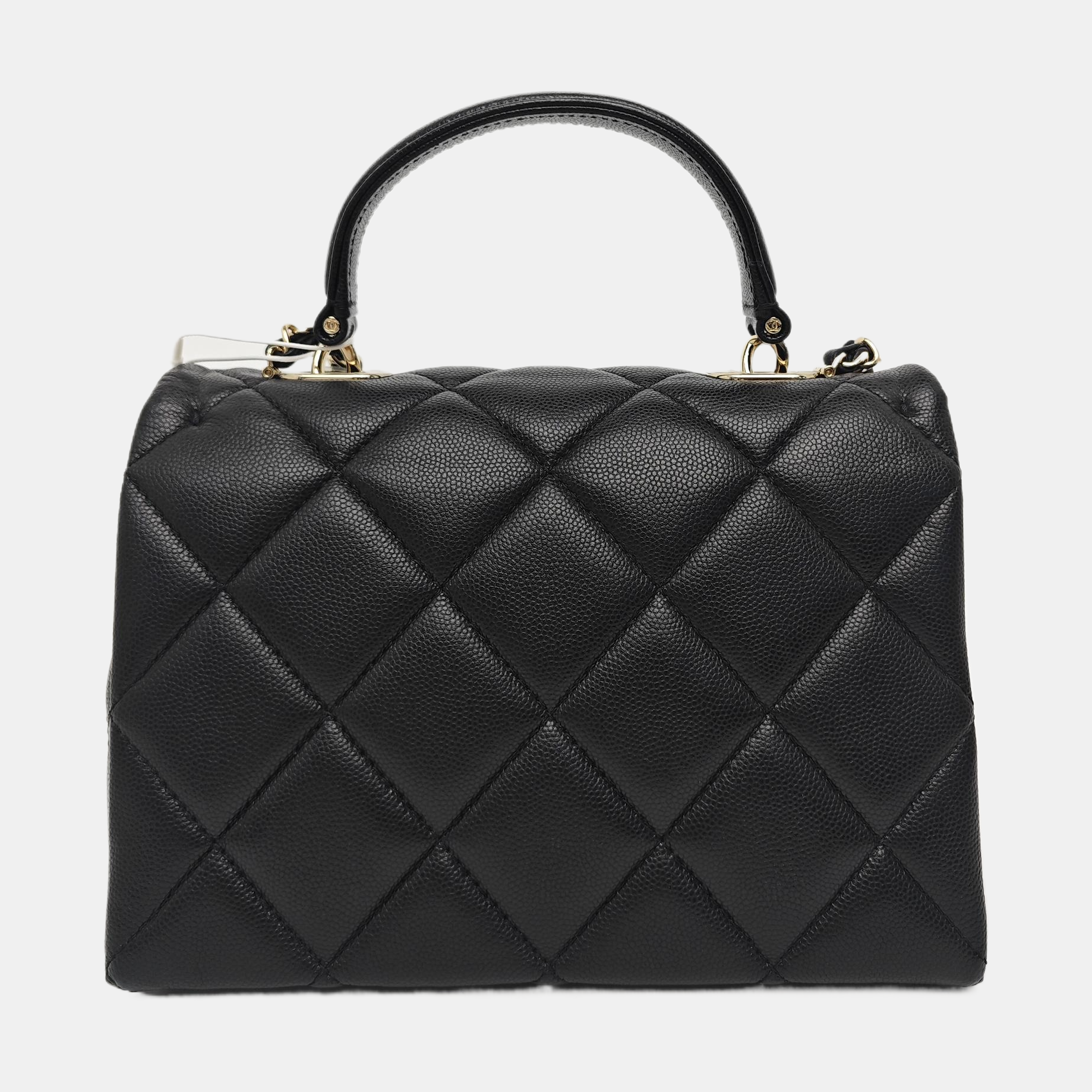 CLASSIC FLAP Mini Quilted Grained Calfskin Black