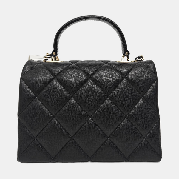 CLASSIC FLAP Mini Quilted Grained Calfskin Black