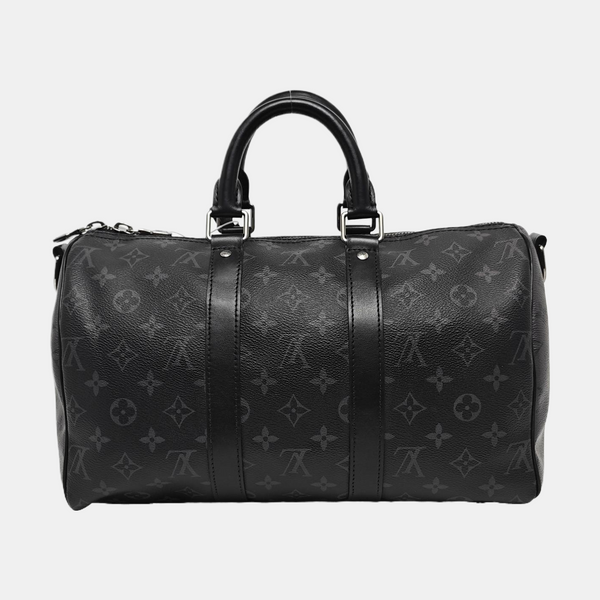 KEEPALL 35 Monogram Coated Canvas Black