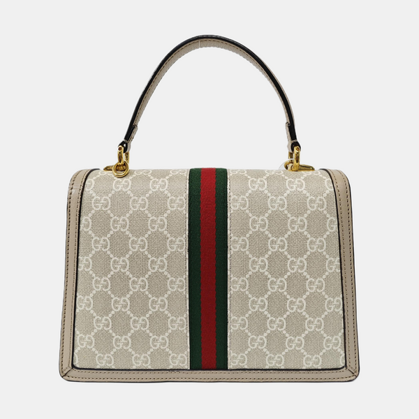 Ophidia Small Monogram Coated Canvas White