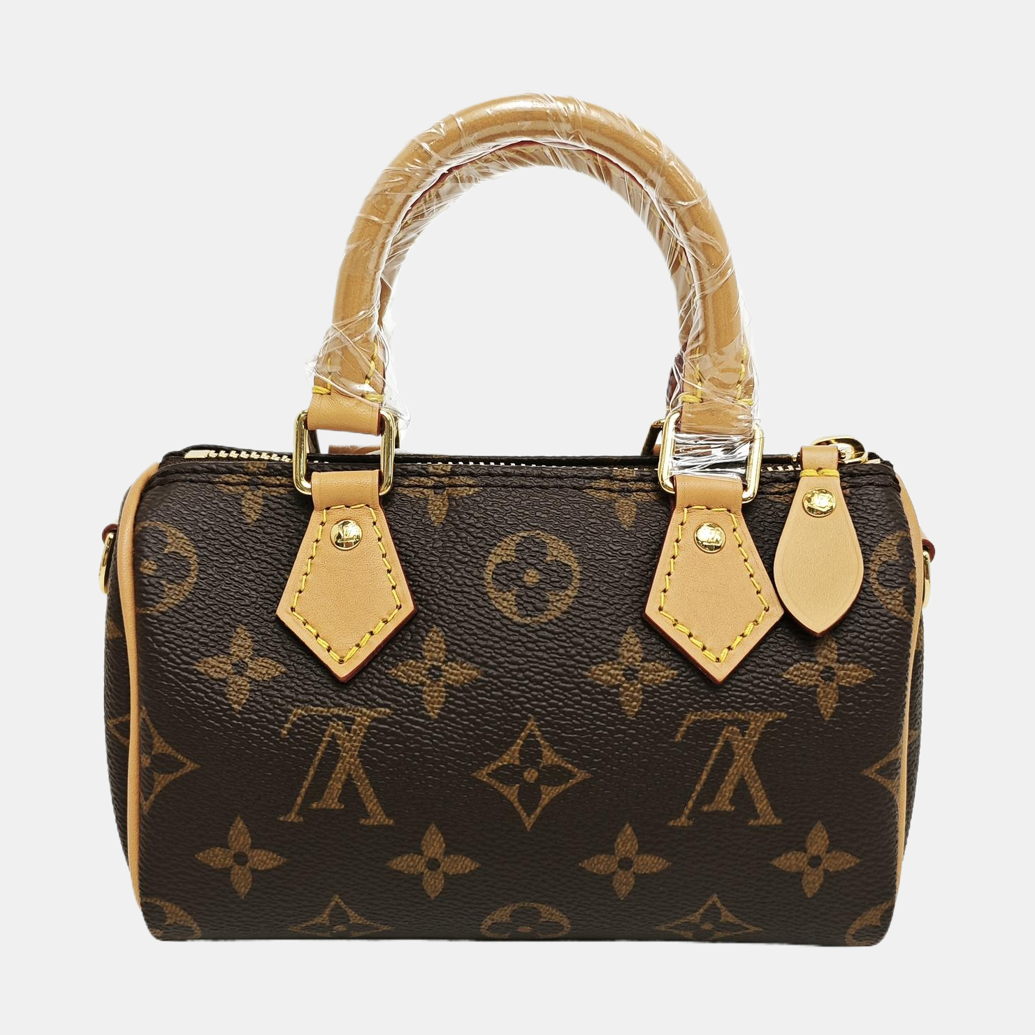 SPEEDY Nano Monogram Coated Canvas Brown
