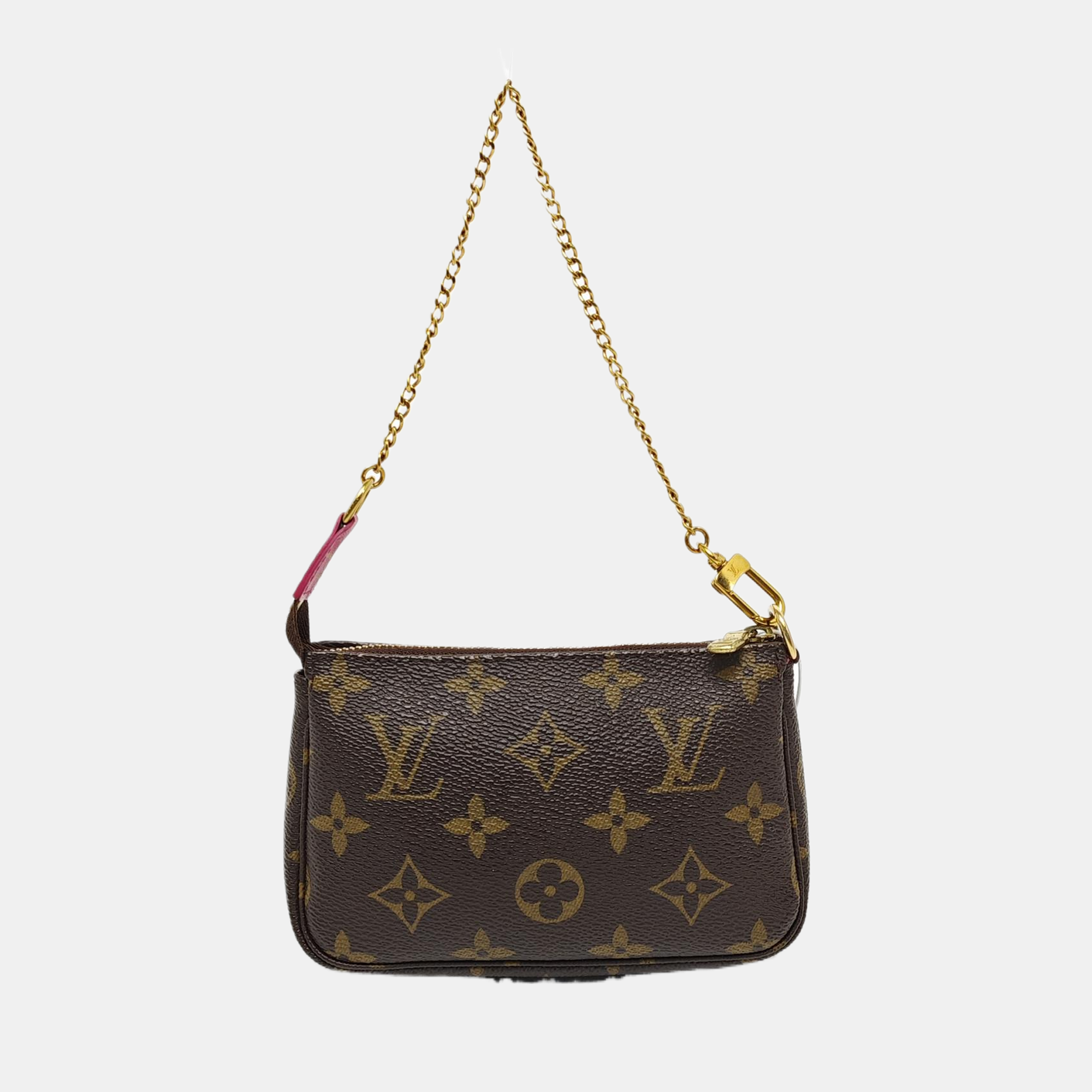 Authenticated pre-owned  ACCESSOIRES Mini Monogram Coated Canvas Brown - Top Handle Bag at Looply