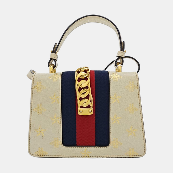 Sylvie Mini Calfskin White