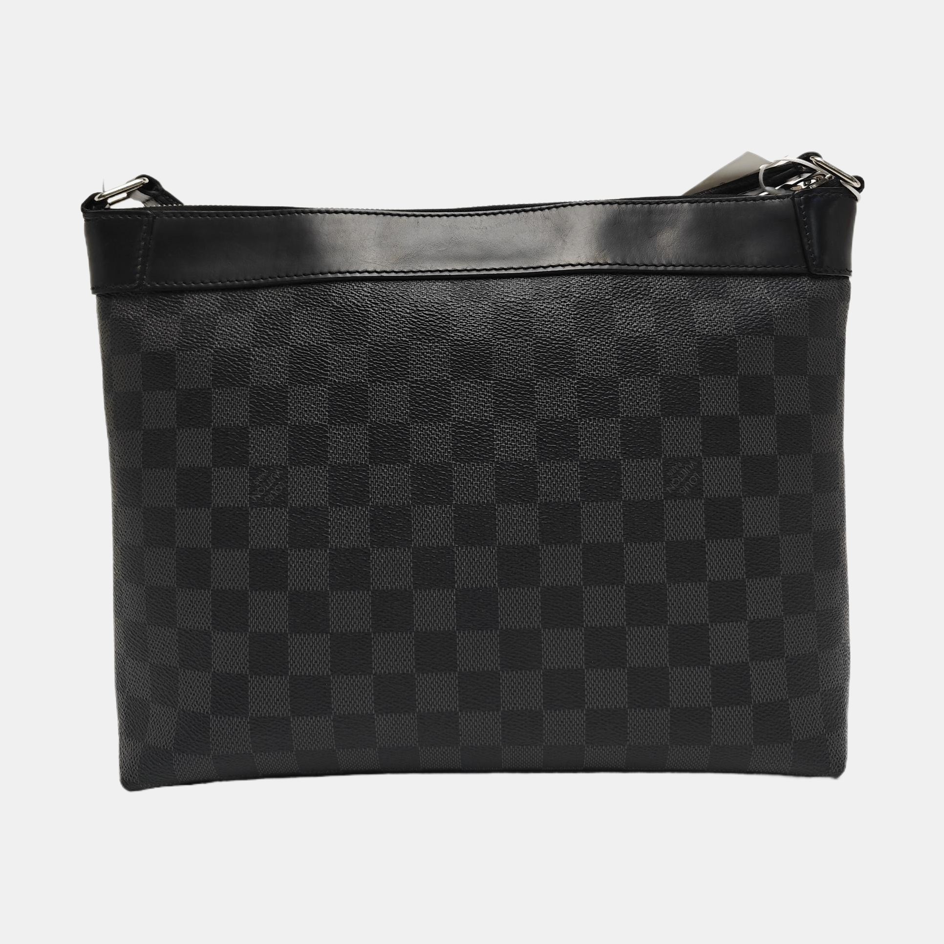 MICK Damier Graphite Coated Canvas Gray