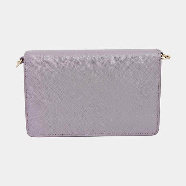 Fold Wallet Leather Purple