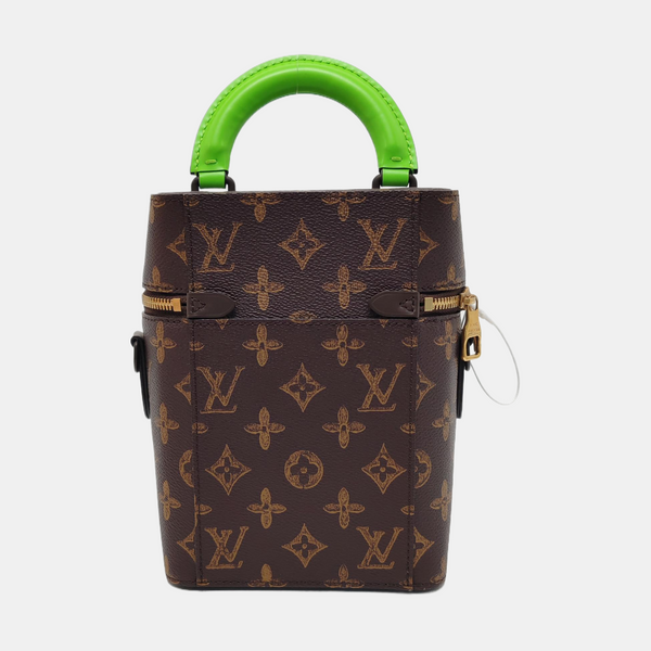 VERTICAL BOX TRUNK Monogram Coated Canvas Brown
