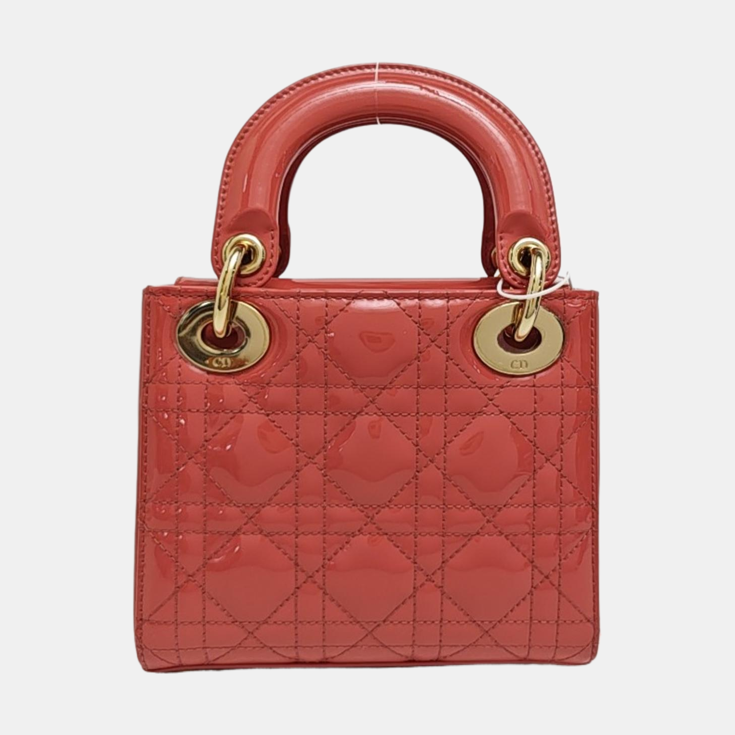 Lady Dior Mini Cannage Patent Leather Pink