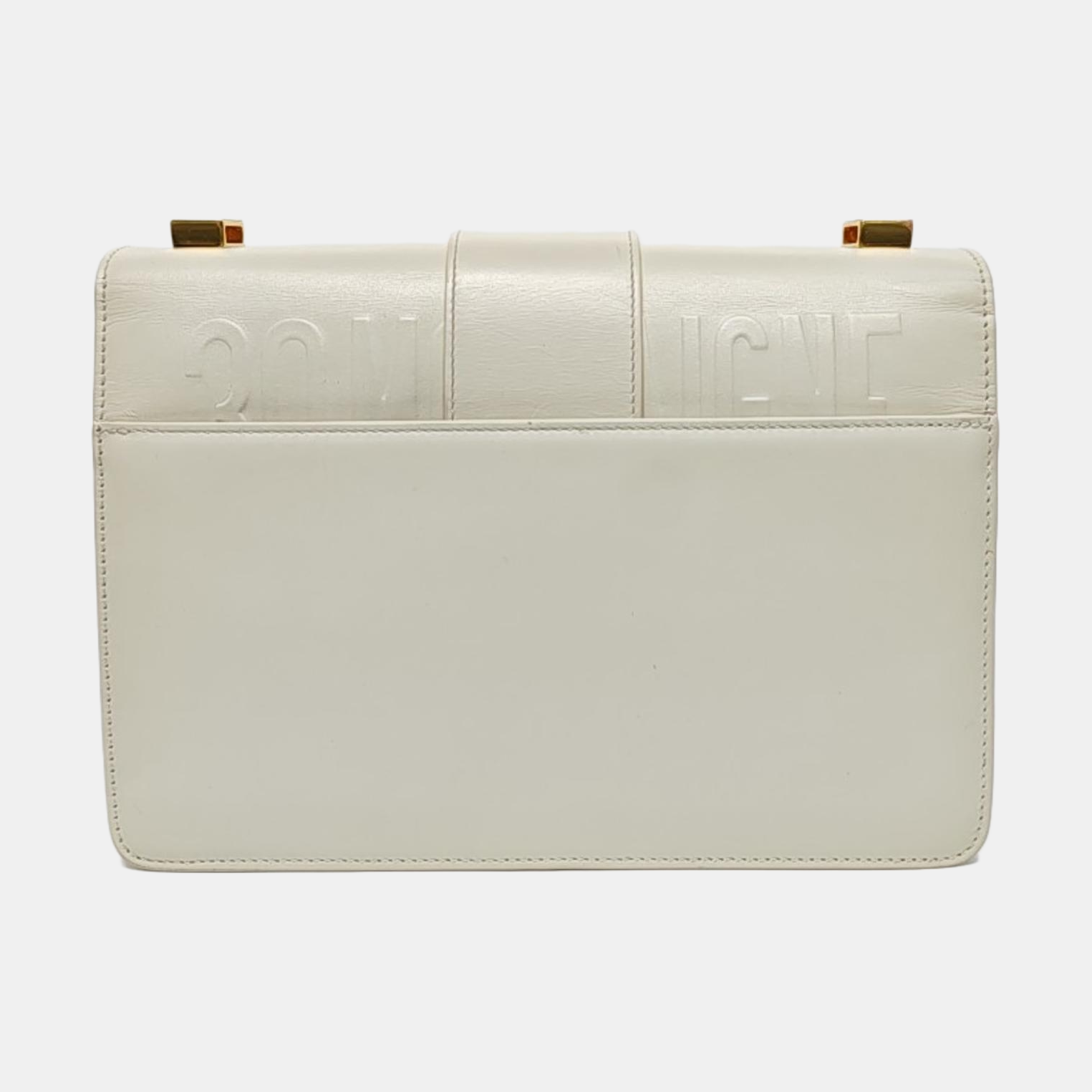 30 Montaigne Calfskin White