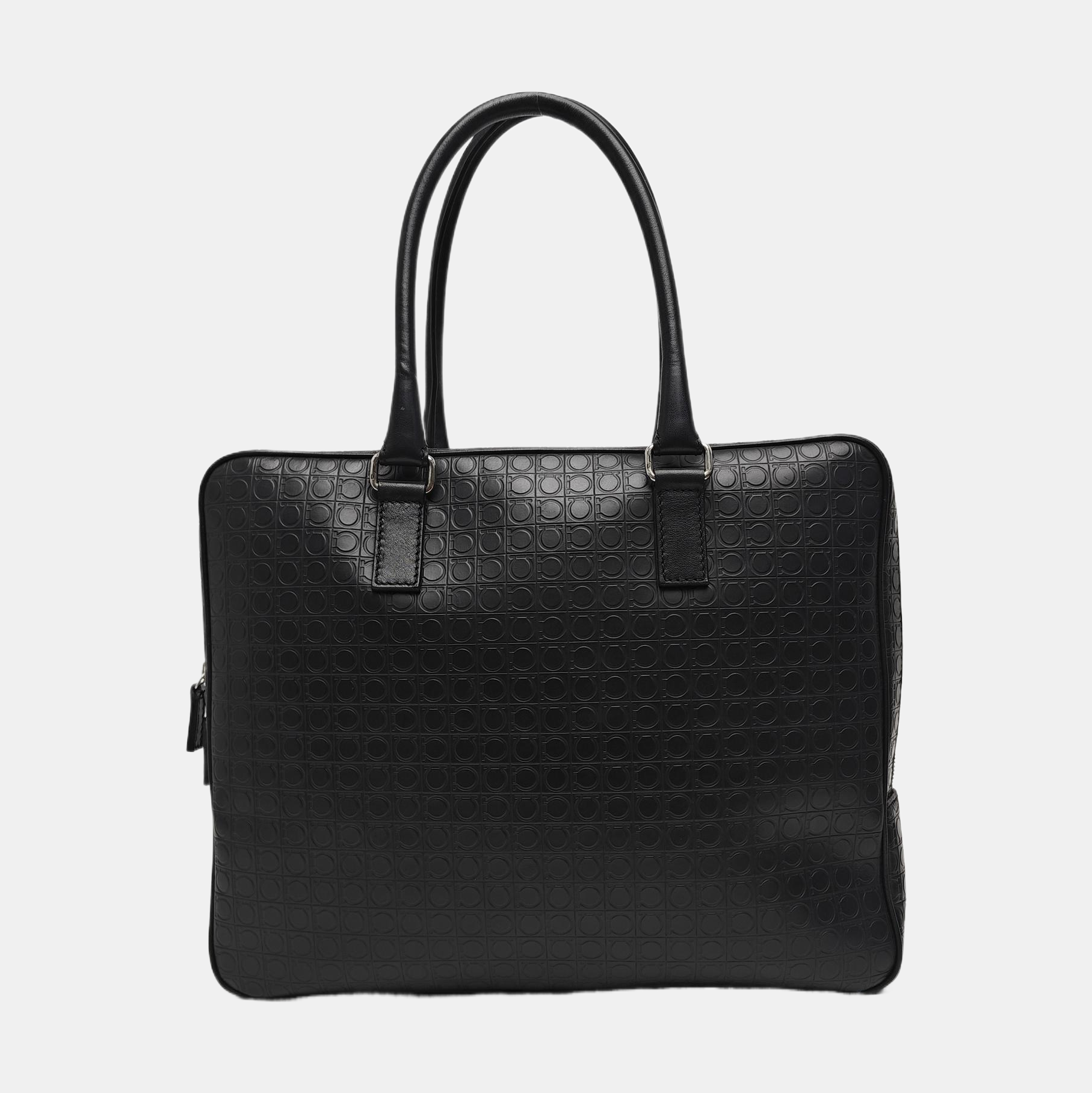 Calfskin Top Handle Bag Black