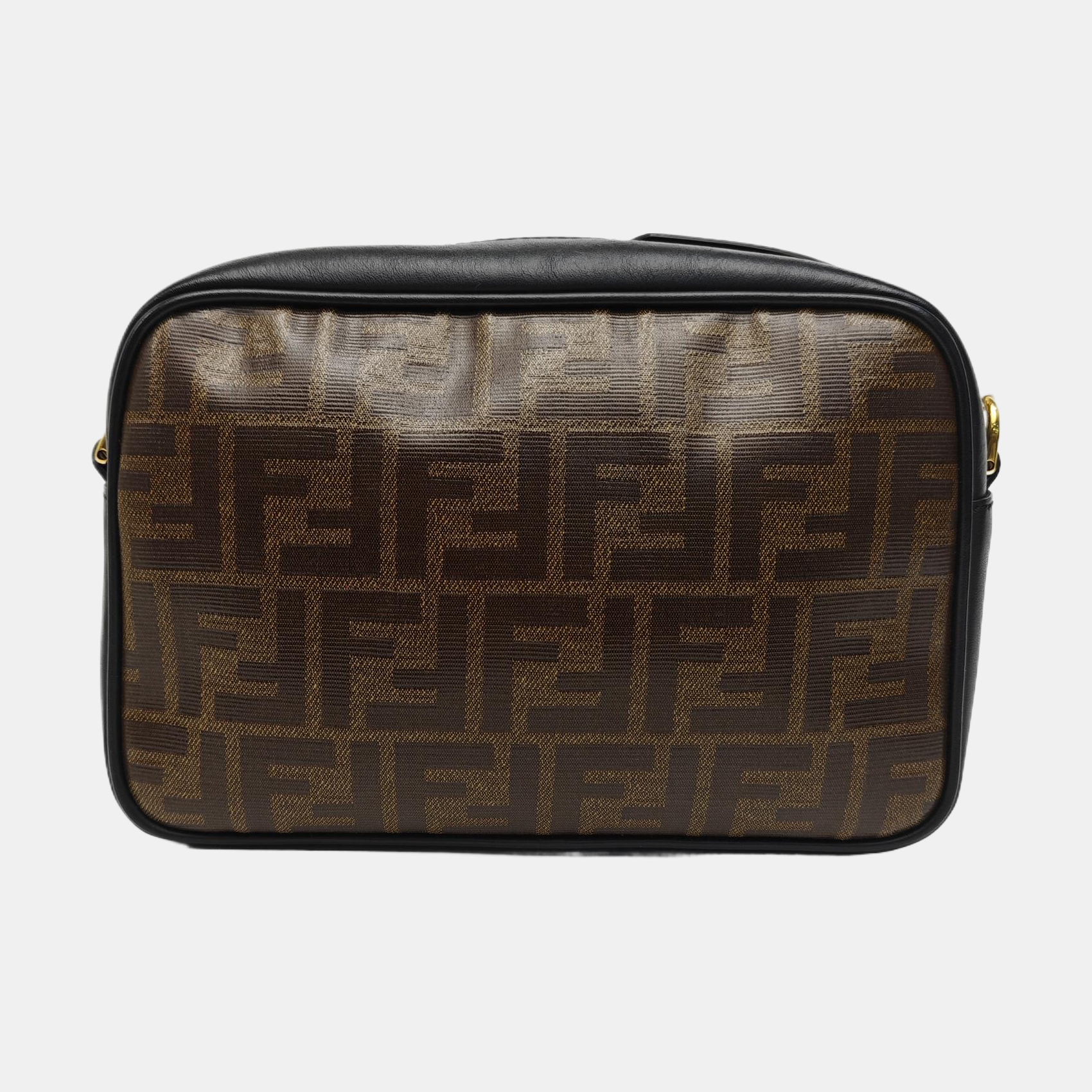 Coated Canvas Shoulder Bag Brown